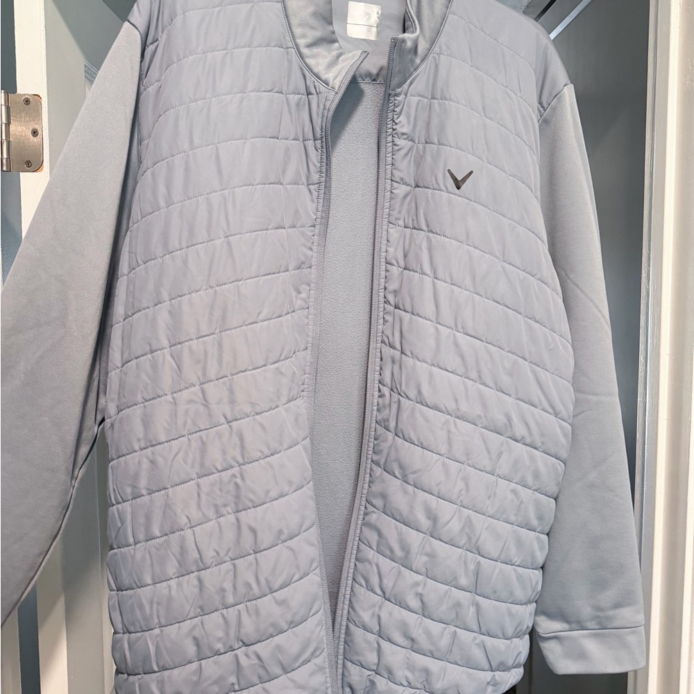 Callaway Light Gray Quilted Puffer Jacket